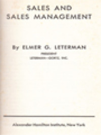 Image of Sales And Sales Management