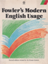 Image of Fowler's Modern English Usage