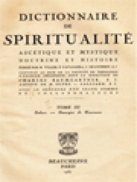 Image of Dictionnaire De Spiritualité (Ascétique Et Mystique; Doctrine Et Histoire) Tome III: Dabert - Duvergier De Hauranne
