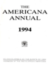 Image of The Americana Annual 1994 / Encyclopedia Americana