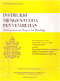 Image of Instruksi Mengenai Doa Penyembuhan (Instruction On Prayer For Healing)