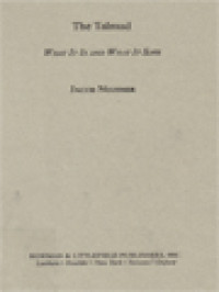 Image of The Talmud: What It Is And What It Says