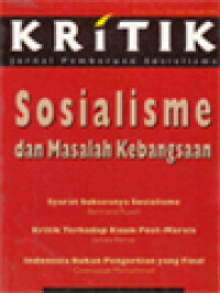Image of Kritik - Jurnal Pembaruan Sosialisme: Sosialisme Dan Masalah Kebangsaan