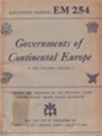 Image of Governments Of Continental Europe I