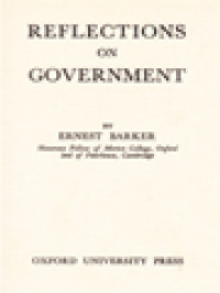 Image of Reflections On Government