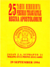 Image of 25 Tahun Berdirinya Perguruan Teologi Katolik Regina Apostolorum, Jalan J.A. Suprapto 21 Malang