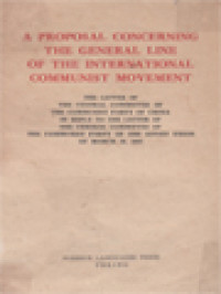 Image of A Proposal Concerning The General Line Of The International Communist Movement