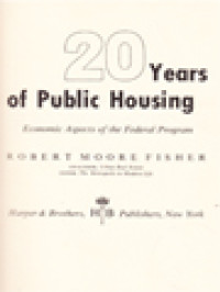 Image of 20 Years Of Public Housing: Economic Aspects Of The Federal Program