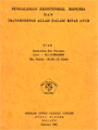 Image of Pengalaman Eksistensial Manusia Dan Transendensi Allah Dalam Kitab Ayub