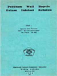 Image of Peranan Wali Baptis Dalam Inisiasi Kristen