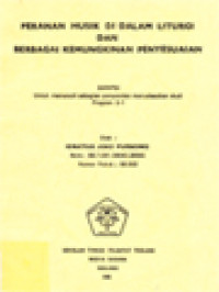 Image of Peranan Musik Di Dalam Liturgi Dan Berbagai Kemungkinan Penyesuaian