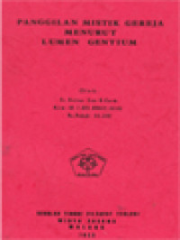 Image of Panggilan Mistik Gereja Menurut Lumen Gentium