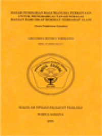 Image of Dasar Pemikiran Bagi Manusia Perkotaan Untuk Menghargai Tanah Sebagai Bagian Dari Sikap Hormat Terhadap Alam, (Suatu Pendekatan Falsafati)