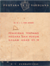 Image of Pemikiran Tentang Negara Dan Hukum Dalam Abad Ke-19