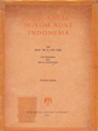 Image of Pengantar Hukum Adat Indonesia