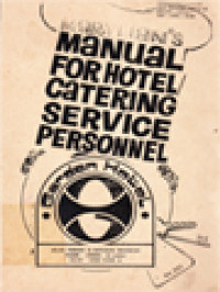 Image of Manual For Hotel / Catering Service Personnel