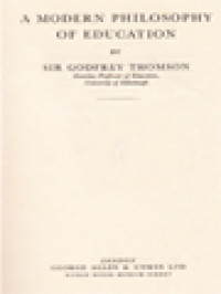 Image of A Modern Philosophy Of Education