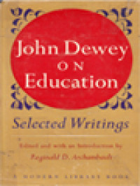 Image of John Dewey On Education (Selected Writings)