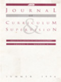 Journal Of Curriculum & Supervision, Fall 1994