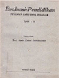 Image of Evaluasi-Pendidikan: Penilaian Hasil-Hasil Belajdar, Djilid II