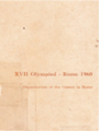 Image of XVII Olympad - Rome 1960: Organization Of The Games In Rome