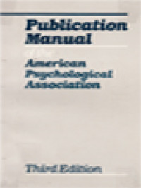 Image of Publication Manual Of The American Psychological Association