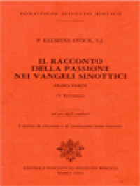 Image of Il Racconto Della Passione Nei Vangeli Sinottici II