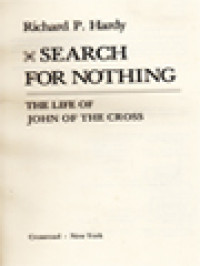 Image of Search For Nothing: The Life Of John Of The Cross