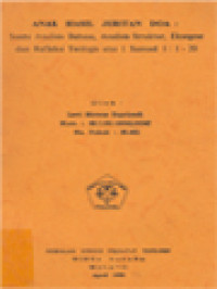 Image of Anak Hasil Jeritan Doa: Suatu Analisa Bahasa, Analisis Struktur, Eksegese Dan Refleksi Teologis Atas 1 Samuel 1:1-20