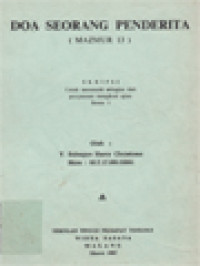 Image of Doa Seorang Penderita (Mazmur 13)