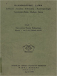 Image of Harmonisme Jawa, Sebuah Analisa Filosofis Antropologis Tentang Pola Hidup Jawa