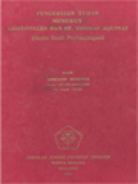 Image of Pengertian Tuhan Menurut Aristoteles Dan St. Thomas Aquinas (Suatu Studi Perbandingan)