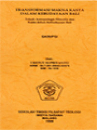 Image of Transformasi Makna Kasta Dalam Kebudayaan Bali, Telaah Antropologis Filosofis Atas Kasta Dalam Kebudayaan Bali