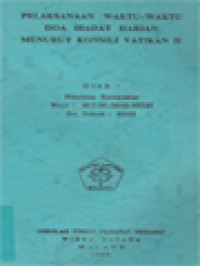 Image of Pelaksanaan Waktu-Waktu Doa Ibadat Harian Menurut Konsili Vatikan II