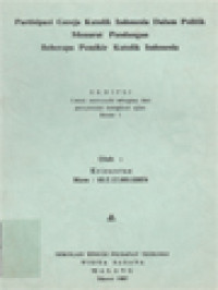 Image of Partisipasi Gereja Katolik Indonesia Dalam Politik Menurut Pandangan Beberapa Pemikir Katolik Indonesia