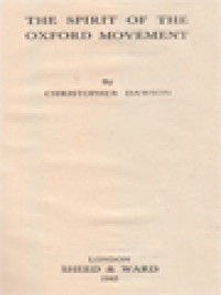Image of The Spirit Of The Oxford Movement