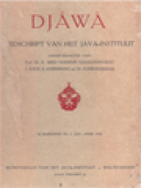 Image of Djåwå Tijdschrift Van Het Java Instituut - 5e Jaargang No.1, Jan-Feb. 1925