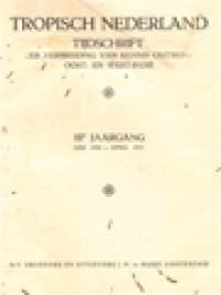 Image of Tropisch Nederland, Tijdschrift Ter Verbreiding Van Kennis Omtrent Oost- En West- Indië III