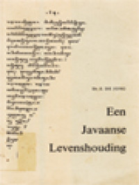 Image of Een Javaanse Levenshouding