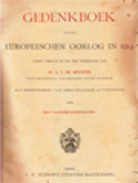 Image of Gedenkboek Van Den Europeeschen Oorlog In 1914