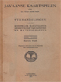 Image of Javaanse Kaartspelen: Bijdrage Tot De Beschrijving Van Land En Volk