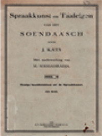 Image of Spraakkunst En Taaleigen Van Het Soendaasch II: Eenige Hoofdstukken Uit De Spreaakkunst