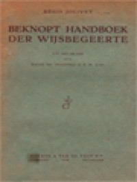 Image of Beknopt Handboek Der Wijsbegeerte