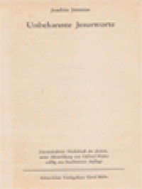 Image of Unbekannte Jesusworte