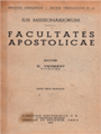 Image of Ius Missionariorum 6: Facultates Apostolicae, Quas Sacra Congregatio De Propaganda Fide Delegare Solet Ordinariis Missionum