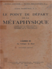 Image of Le Point De Départ De La Métaphysique III: La Critique De Kant