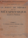 Le Point De Départ De La Métaphysique V: Le Thomisme Devant La Philosophie Critique