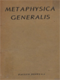 Image of Metaphysica Generalis: Praelectionum Summa Ad Usum Auditorum