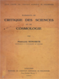 Image of Éléments De Critique Des Sciences Et De Cosmologie