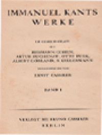 Image of Immanuel Kants Werke I: Vorkritische Schriften Von Immanuel Kant